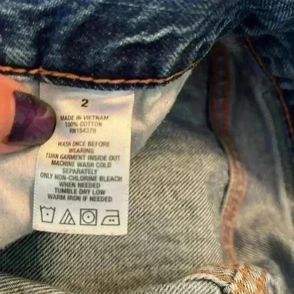 Aeropostale 90’s Super High Rise Straight Jeans Size 2 - Picture 9 of 9